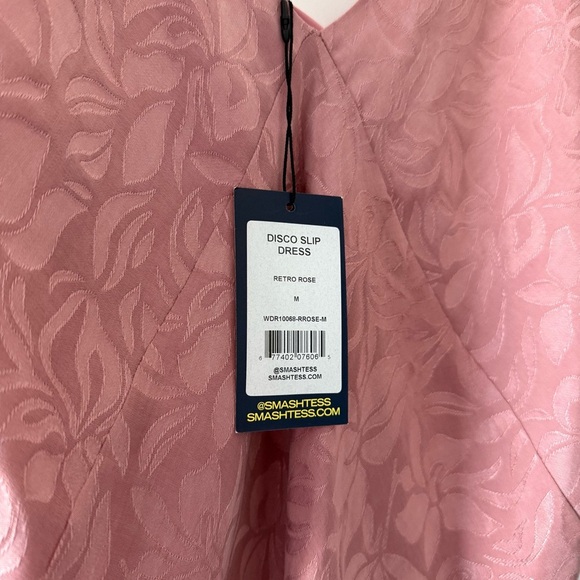 Smash + Tess x Ashlee Simpson Rose Pink Disco Slip Dress - size Medium (M) NWT - Picture 6 of 7